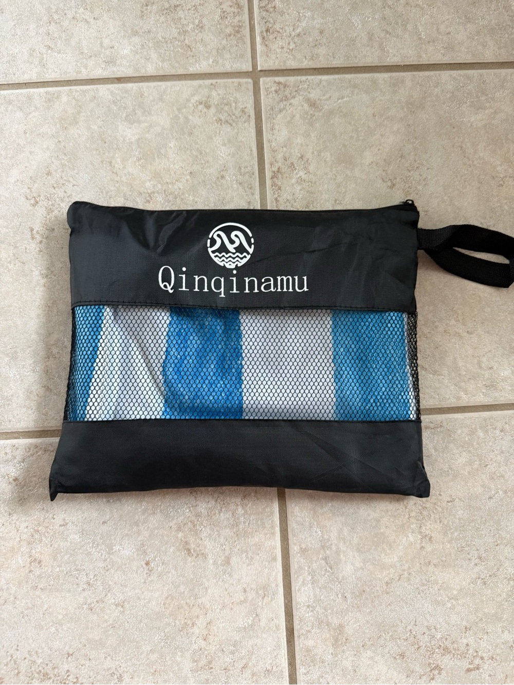 Qinqinamu-Double Sided Microfiber Beach Towel with bag
